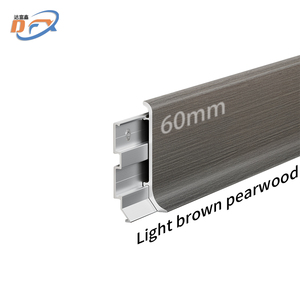 Battiscopa in Alluminio Dafuxin - Facile Installazione, Altezza 6cm, Spessore 1mm, Resistente, Finitura Effetto Legno - Product Image 1