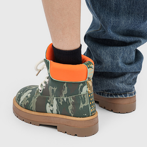 Botas de Camuflaje de <span class=keywords><strong>Moda</strong></span> para Hombre, Estilo Urbano, Hip Hop, con Cordones, Suela Gruesa, Estilo Sneaker - Product Image 3