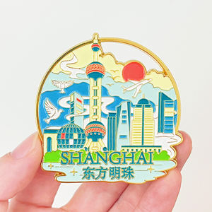 Recuerdos de Viaje Personalizados al por Mayor: Fabricante de Imanes de Refrigerador de Metal Esmaltado con Logotipo Magnético Personalizado - Product Image 1