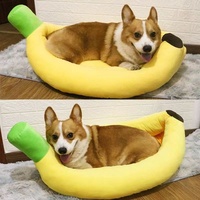 Coussin pour animaux de compagnie PAIPET en forme de banane, chaud pour l'hiver, pour chiens et chats, adapté aux Corgis, Teddy et petits chiens - Vente en gros disponible