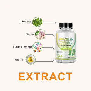 Capsules d'extrait d'huile d'origan pour la protection quotidienne de la santé des adultes, améliorant l'équilibre de la flore intestinale et le système immunitaire, huile d'origan - Product Image 3