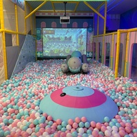 Parc d'attractions intérieur pour enfants, aire de jeux souple, centre de jeux familial avec toboggan à vagues LED et piscine à balles par Cheer Amusement