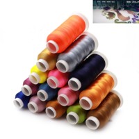 Hilo de Bordar Fufu 108d/2 120/2, 100% Poliéster, Hilo Brillante para Bordado Industrial, Cono de 3000 Metros/5000m para Vestidos