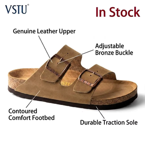 Mules et sabots décontractés vintage pour <span class=keywords><strong>femme</strong></span>, style plage, vente en gros, polyvalents, à semelle souple et épaisse, antidérapants, en daim de vache - Product Image 1