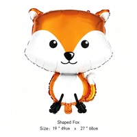 Nouveau ballon en aluminium en forme d'animal mignon, ballon de fête en forme de dessin animé pour l'anniversaire des enfants