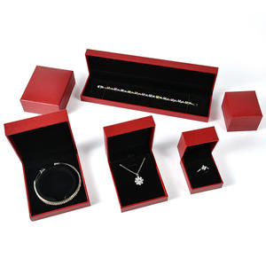 Boîte à bijoux rectangulaire en similicuir, motif uni, personnalisation du logo, ensemble d'emballage <span class=keywords><strong>de</strong></span> bijoux en trois parties doré pour bagues - Product Image 5