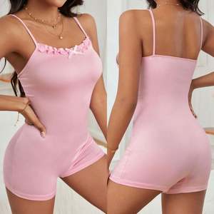 Sfy-y1526 2025 Nuevo Mono para Mujer, Pijama Elástico sin Mangas, Color Rosa, Ropa de Dormir Cómoda para el Hogar - Product Image 1