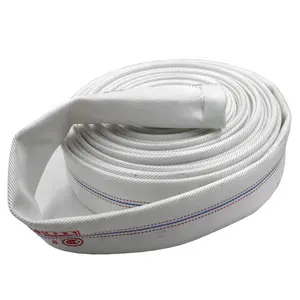 1.5",8BAR white wash down discharge construction Multipurpose single jacket PVC PU lined fire hose