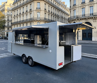 Remorque alimentaire mobile commerciale entièrement équipée avec vitrine intégrée pour les boutiques de burgers, de café et de desserts