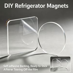 Aimant de réfrigérateur en acrylique transparent personnalisé, prix d'usine, contrôle qualité strict, pour décoration photo DIY et cadeaux - Product Image 2