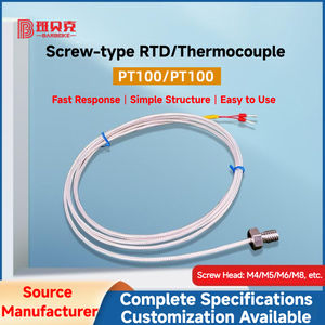 M4 M5 M6 M8 برغي نوع <span class=keywords><strong>RTD</strong></span>/الحرارية <span class=keywords><strong>PT100</strong></span>/PT1000 <span class=keywords><strong>RTD</strong></span> استشعار درجة الحرارة PTFE الفضة مطلي سلك درجة حرارة عالية محمية - Product Image 2