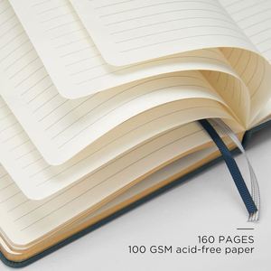 High Quality Hardcover Mini A5/A6 Planner Lined Leather <b>Journal</b> Notebook Comes with 100GSM Thick Paper - Product Image 4