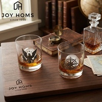 Verres à whisky personnalisés avec logo métallique, en alliage de zinc, pour dégustation, design créatif, pour bar, transparents, souvenir, vente en gros