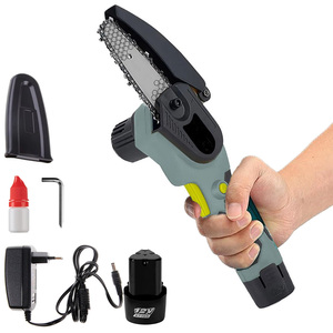 Mini tronçonneuse électrique 12V à batterie pour la taille des haies et l'élagage des branches - Product Image 1