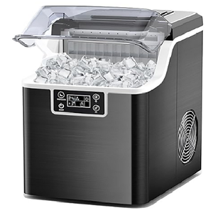 Machine à glaçons mini portable, fabrication automatique de blocs de glace, machines à glaçons de comptoir pour usage commercial, domestique, alimentaire et de boissons - Product Image 2