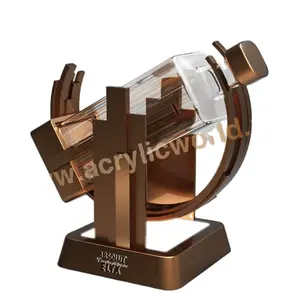 led Acrylic Wine Display/free rotating wine stand