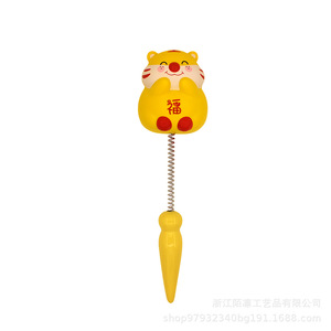 Jouet en mousse PU Tigre 'Knock Knock' - Décoration du Nouvel An chinois - Cadeau - Product Image 1