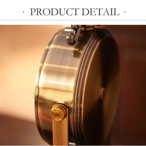 European Retro Table <b>Clock</b> Circular <b>Battery</b> Operated Hourly Chiming Living Room Bedroom Desktop Decor - Product Image 4