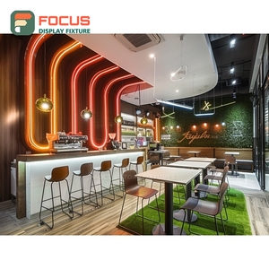 Vitrina Contemporánea para Cafetería, Mueble de Exhibición de Madera Laminada para Tienda Minorista, Vitrina Comercial para Cafetería - Product Image 1