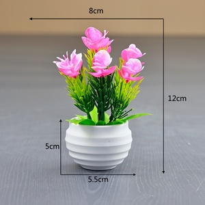 Plantas Artificiales en Macetas Pequeñas, Decoración de Interiores para el Hogar, Adornos de Oficina, Bonsái, Plantas Verdes de Escritorio, 15 cm de Altura - Product Image 6