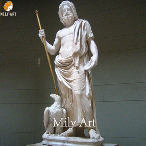 Mily Tay Chạm Khắc Cuộc Sống Kích thước đá cẩm thạch tự nhiên <span class=keywords><strong>Zeus</strong></span> tượng cho ngoài trời công viên công cộng trang trí - Product Image 6