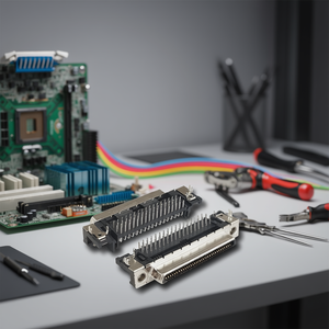 Connecteur pour adaptateur d'interface CS 68 broches avec blindage métallique et mécanisme de verrouillage sécurisé pour un transfert de données fiable - Product Image 3