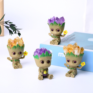 Statuetta di <span class=keywords><strong>Groot</strong></span> in Cristallo di Ametista di Alta Qualità per Regalo, Vendita all'Ingrosso - Product Image 1