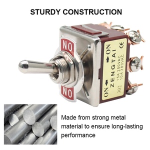 Interruptor de Palanca <span class=keywords><strong>Mini</strong></span> de Latón de 9 Pines y 2 Posiciones ZengTai 302 para Automóvil - Product Image 3