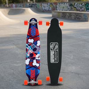 Patineta Longboard de 41 Pulgadas con Tabla de Madera de Arce Chino, Ejes de Aluminio, Ruedas de Metal y Plástico PU de 70X51mm, Rodamientos ABEC-7, para Deportes al Aire Libre - Product Image 3