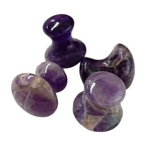 Outil de <span class=keywords><strong>massage</strong></span> facial en pierre naturelle (améthyste, jade, quartz clair) en forme de champignon Gua Sha, très populaire pour le lifting du <span class=keywords><strong>visage</strong></span>, la beauté et le bien-être - Product Image 6