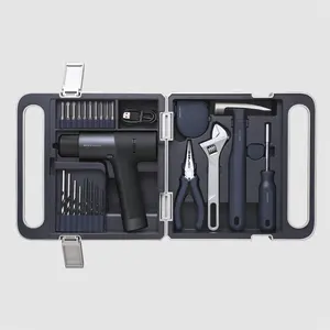 HOTO High Level Good Quality New Items Repair Kits 12V Brushless Drill Tool Kit 18 pcs drill bits with Grey Carry Case