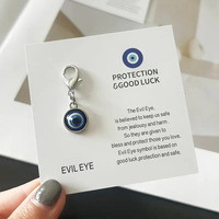 2025 mode porte-bonheur turc oeil bleu porte-clés avec PROTECTION bonne chance carte yeux bleus sac suspendu suspendu décoration sac breloque