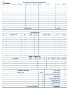 3.5" X 5.5" personalized Electrical Service Order Receipt Invoice book