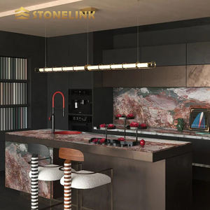 Stonelink оптовая продажа роскошных каменных плит четыре сезона натуральный большой зеленый мраморный пол четыре сезона панда зеленый мрамор - Product Image 4