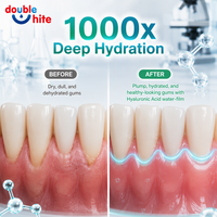 Bandes de protection des gencives à l'acide hyaluronique doublement blanchissantes, invisibles, hydratantes, barrière gingivale, hydratation longue durée, soulagement de la bouche sèche