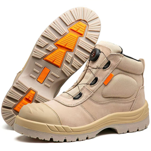 Botas de seguridad SFA3 de cuero beige, con suela antipinchazos, calzado de seguridad para exteriores, venta al por mayor, MOQ, botas de seguridad al por mayor - Product Image 3