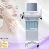 Appareil de beauté H202 mis à jour 14-en-1 avec boîtier blanc, très demandé en spa, pour soins du visage Hydbubble, nettoyage en profondeur, raffermissement et blanchiment de la peau