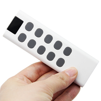 Mando a distancia RF 2,4G de silicona blanca, alta calidad, inalámbrico, 6 llaves, 8 teclas, 10 teclas, soporte de Control remoto personalizado
