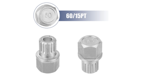 60/15PT Kunci Roda Anti-Maling dari Baja Krom yang Tahan Lama dengan Kunci Pembuka Sekrup untuk dan Audi - Product Image 4