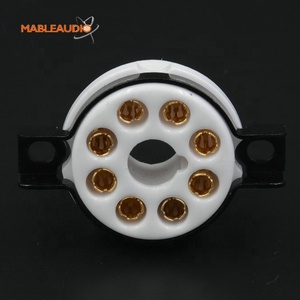 MAEZ0032 EZ-1108C EIZZ Douille de tube en céramique plaquée or 8 broches pour KT88 <span class=keywords><strong>EL34</strong></span> pour amplificateurs Hifi DIY - Product Image 4