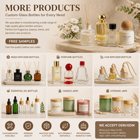 Diffuseur de parfum moderne en verre ambré, flacon vide, décoration d'intérieur, récipient pour arôme, avec étiquette personnalisée, fabricant