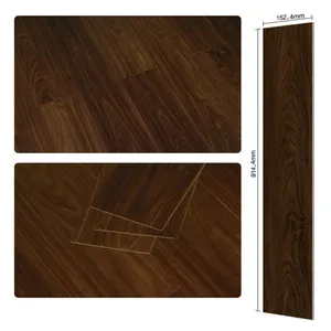 Easy Installation Wood Brown Self Adhesive Luxury Vinyl Tile Plastic LVT Flooring