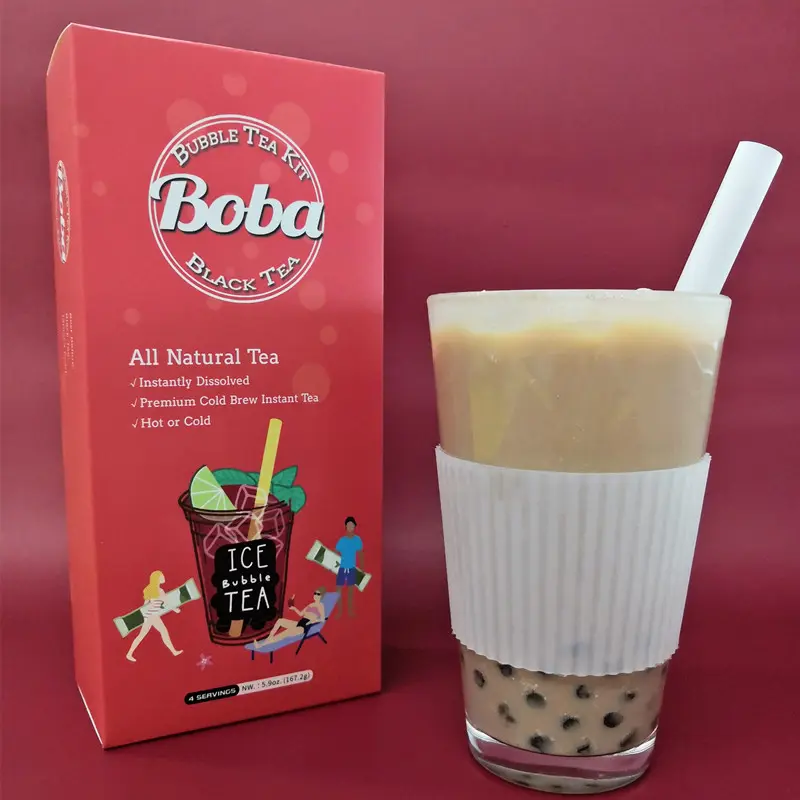 Nouvel arrivage ingrédients de thé à bulles DIY poudre de thé noir instantané avec Boba