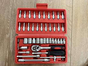 Juego de Herramientas para Mecánico de Automóviles de 46 Piezas, Juego de Llaves de Trinquete de Acero de 24 Dientes, Kit Combinado en <span class=keywords><strong>Caja</strong></span> - Product Image 5