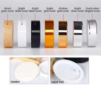 Conteneurs cosmétiques en verre transparent, pot pour la crème, avec couvercle en or et housse en argent, 50 pièces, 1oz, 2oz, 4oz, 100ml