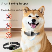Collier anti-aboiement pour chien avec choc électronique, vibration ultrasonique, réglages ajustables, étanche IP67, batterie rechargeable