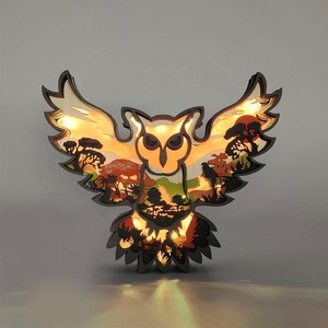 Brillante madera tallada bosque animales Animal pared arte hogar ornamento 3D madera tallada color madera alce bosque Animal Decoración - Product Image 6