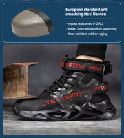 Bottes de travail respirantes antidérapantes Chaussures de travail de sécurité anti-écrasement en acier
