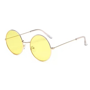 Round Retro Sunglasses <b>Gold</b> Silver Frame UV400 Protection Women's Fashion Lightweight Full Rim Category 1 Lenses - Product Image 3
