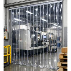 <b>PVC</b> Swing Door <b>Strip</b> Blue-Transparent Industrial Door - Product Image 4